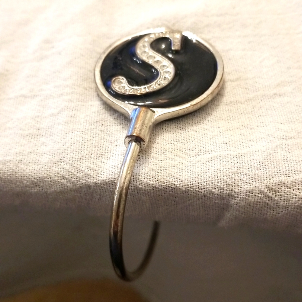 LETTER S Rhinestone Purse Bag Holder
